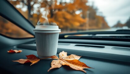 autumn leaves on the table