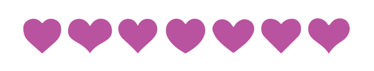 Heart icons, set of  love icons set, romance or valentine's day, Collection of heart illustration with different style. Heart shape Isolated on white background. vector illustration eps 10.