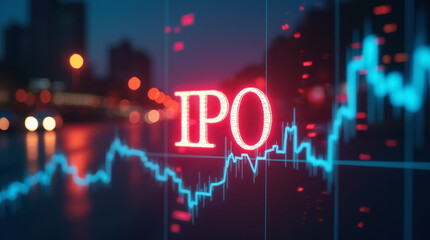 An illustration of the IPO process, showcasing a companys transition from private to public, offering stocks to investors for financial growth and potential profits