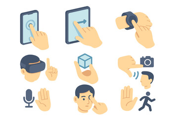 Interactive hand gestures for technology and virtual reality interfaces