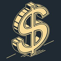 golden dollar sign