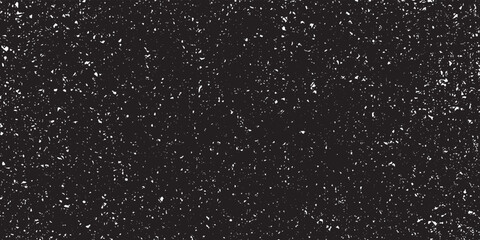 Snow, stars, fairy twinkling lights, rain drops on black background. Abstract vector noise. Small particles of debris and dust. Distressed uneven grunge texture overlay.