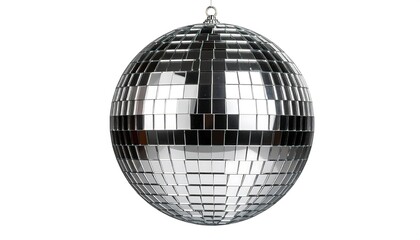 Disco ball with party decoration, and white.