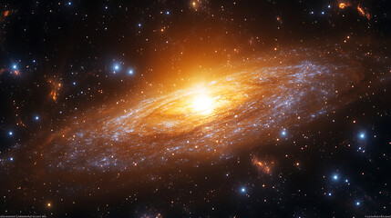 Majestic Spiral Galaxy in Deep Space Celestial Wonder