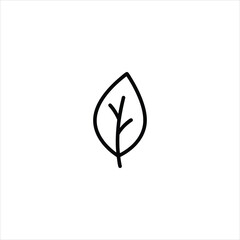 Leaf Line Icon Nature Plant Ecology Symbol