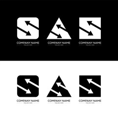 S minimalist and classic logo set design. S flat and simple style with black and white color variation letter logo set in one artboard.