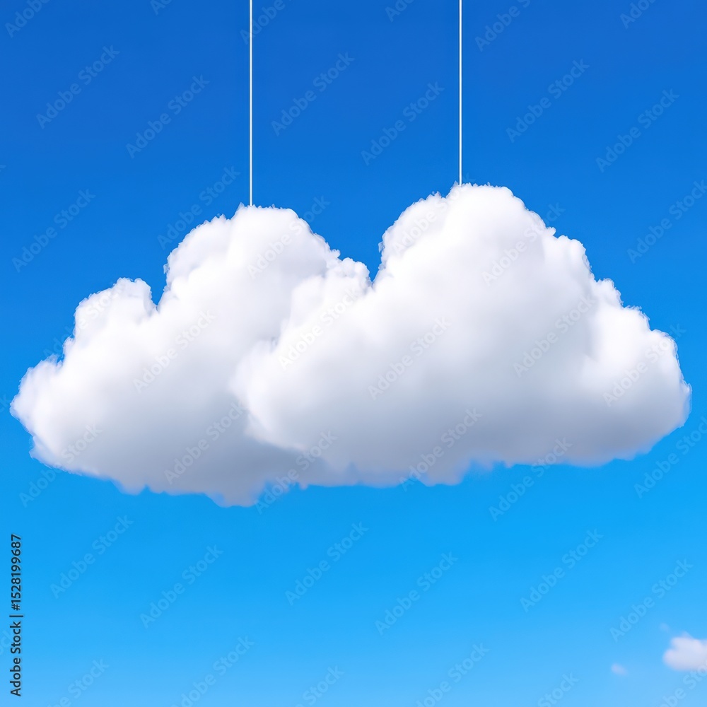 Poster soft white clouds gently floating against a vast blue sky creating a serene and calming atmosphere i
