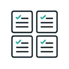 Fototapeta premium Set Of Checklist Icon 