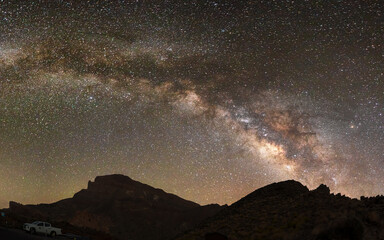 Fototapeta premium The milky way and Teide