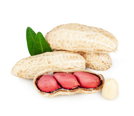 Peanuts isolated on a white background