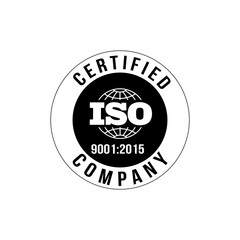 ISO Certified Company 9001 to 2015 Stamp Vector icon