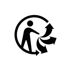 Triman Arrow Icon Vector