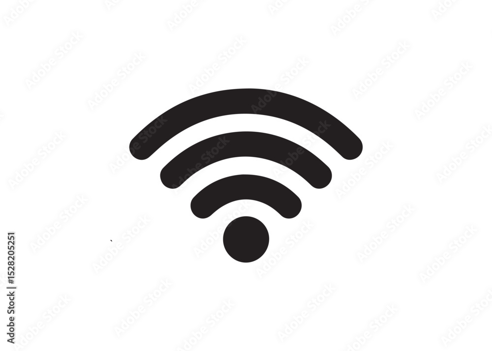Poster simple wi-fi signal icon for web design