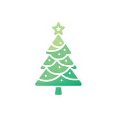 christmas tree isolated on white
