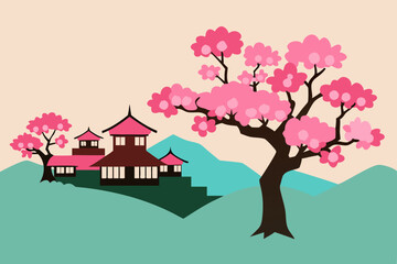 cherry blossom tree in spring