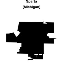 Sparta (Michigan) blank outline map