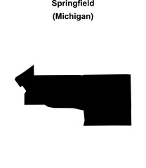 Springfield (Michigan) blank outline map