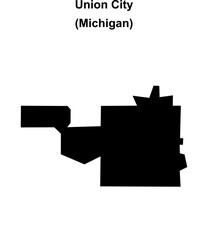 Union City (Michigan) blank outline map