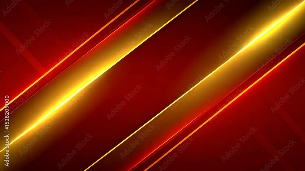 Poster abstract dark red gradient background with bright golden angled lines for technology and modern desi