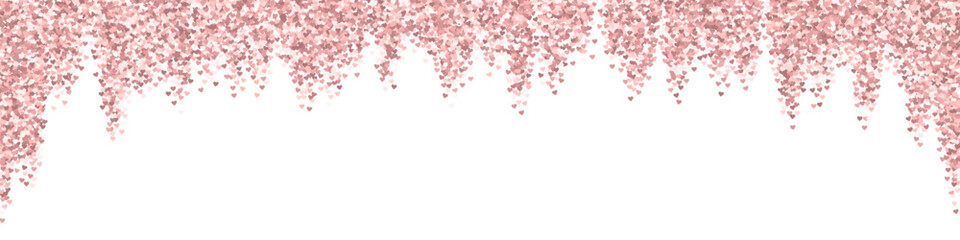 Red hearts scattered on white background.