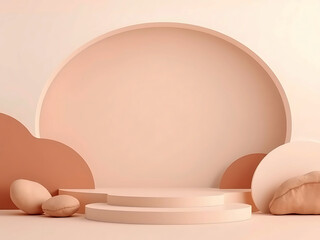 Simple and elegant minimal stage for showcasing mockup.