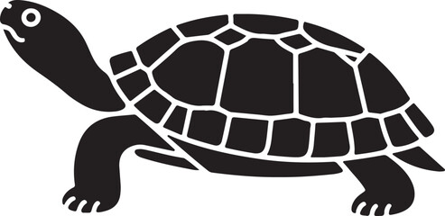 Twelve silhouettes of adorable tortoises and turtles.