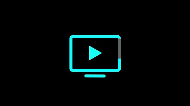 Video player loading bar animation. play pause icon. social media timeline bar on dark screen, video scroll bar animation. video player timeline interface video player loading icon.