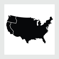 Creative Fourth of July map vector with star-spangled style. Ideal for use in web graphics, t-shirt designs, and festive celebration decor.

