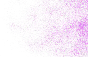 Pink glitter scattered flying isolated on white, background and texture, clipping	