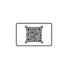 Minimalist QR Code Icon for Digital Information and Mobile Technology Solutions, isolated vector illustration with clean design for modern applications.