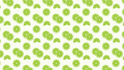 Seamless Green Lemon Pattern Background Design
