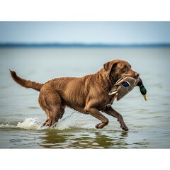 Labrador Retriever in action