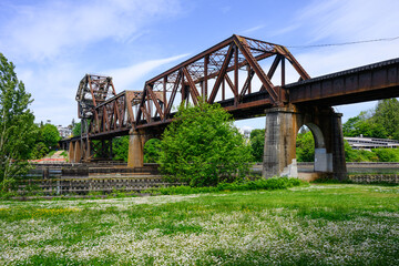 Salmon Bay rail bridge crossing the Lake Washington Ship Canal