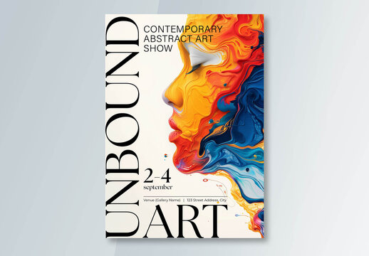 Modern Abstract Art Show Flyer 