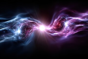 Cosmic energy swirling in a vibrant nebula with brilliant colors in the universe