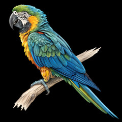 blue and yellow macaw