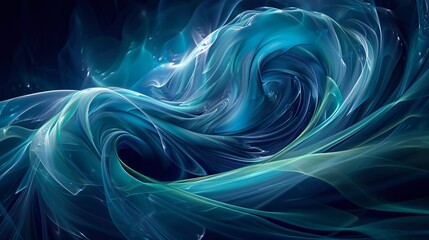 Fototapeta premium Abstract backdrop showcasing a aqua swirl design crafted from plastic materials