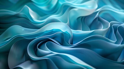 Obraz premium Abstract backdrop showcasing a aqua swirl design crafted from plastic materials