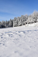 The recreation area in winter, Sainte-Apolline, Québec, Canada