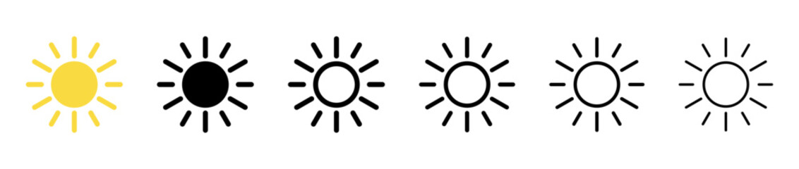 Sun icon. The sun different style icon set.