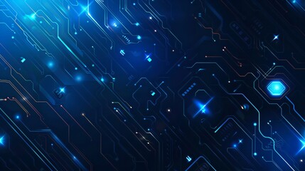 Fototapeta premium Abstract technology blue background