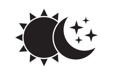 Sun and moon icon.