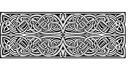 Intricate Celtic Knot Pattern Black and White Design
