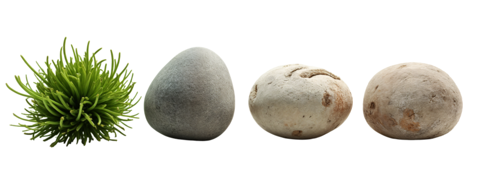 A group of three different types of rocks