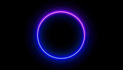 Glowing Purple Light Circle with Soft Waves on Dark Background – Abstract Festival Visual