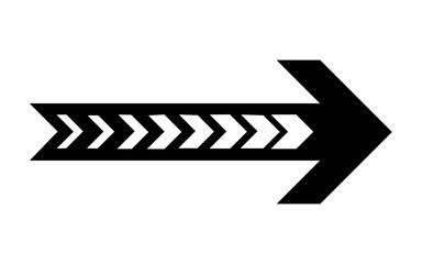 Bold Black Arrow Design Graphic Element Abstract Chevron Pattern Simple Right Direction Indicator Vector Illustration Modern Minimalist Style Navigation Icon Geometric Shape Digital Art Background    