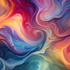 Abstract swirl of vibrant colors.