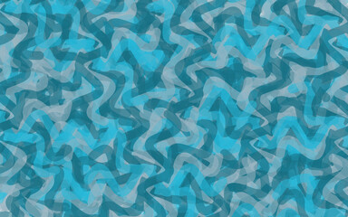 Dynamic abstract pattern featuring overlapping wavy shapes in various shades of blue and gray,...