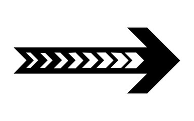 Bold Black Arrow Design Graphic Element Abstract Chevron Pattern Simple Right Direction Indicator Vector Illustration Modern Minimalist Style Navigation Icon Geometric Shape Digital Art Background    