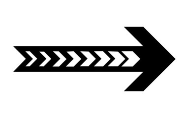 Bold Black Arrow Design Graphic Element Abstract Chevron Pattern Simple Right Direction Indicator Vector Illustration Modern Minimalist Style Navigation Icon Geometric Shape Digital Art Background    